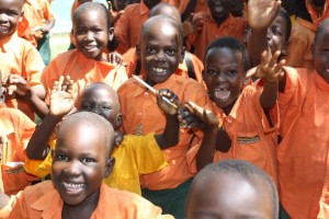 Kids in Uganda nach Spende