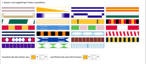 Große Auswahl an Muster und Farben im Fanschal-Konfigurator