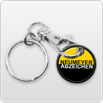 Key ring decoration with chain and ring