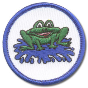 Schwimmabzeichen Aufnäher Frosch