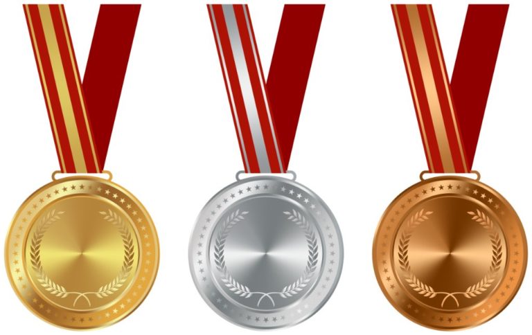 Medaillen Gold Silber Bronze