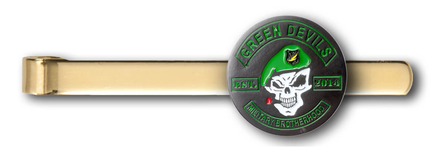 Anstecknadeln mit Krawattenklammern Green Devils