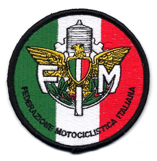 Aufnäher mit 100 % Bestickung Federazione Motociclistica Italiana