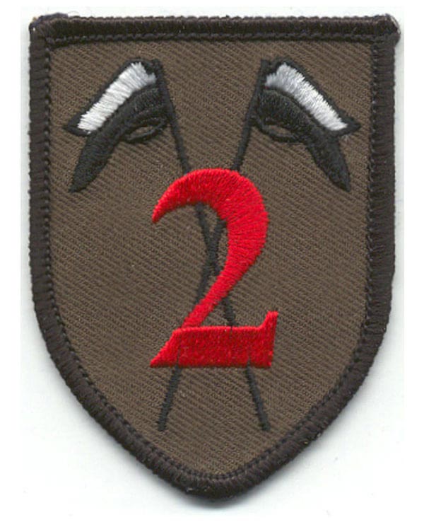 Aufnäher Bundeswehr oliv mit roter Zahl<br><br>