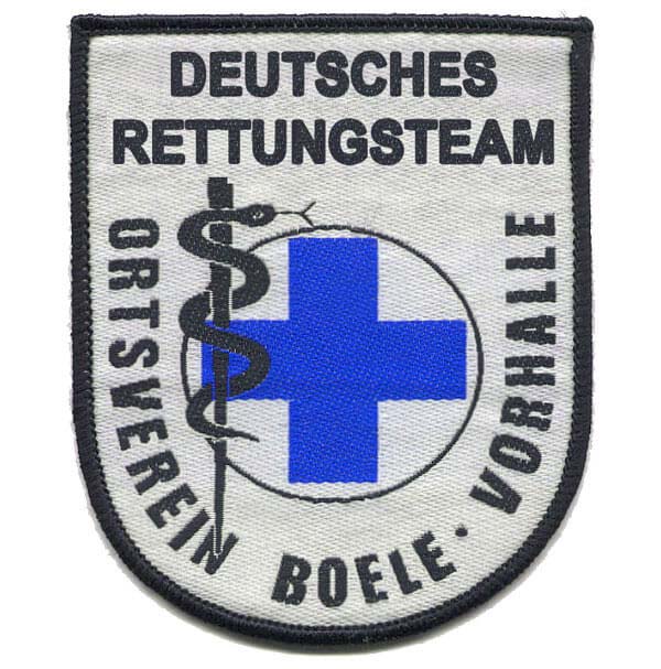 Aufnäher Hilfsorganisationen Deutsches Rettungsteam Boele-Vorhalle