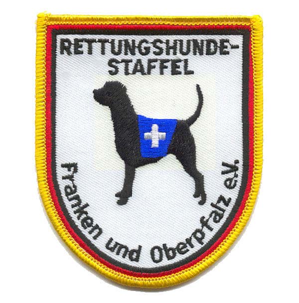 Aufnäher Hilfsorganisationen Rettungs­hundestaffel Franken und Oberpfalz e.V.