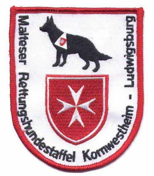 Aufnäher Rettungshundestaffel Malteser Rettungs­hundestaffel Kornwerstheim - Ludwigsburg