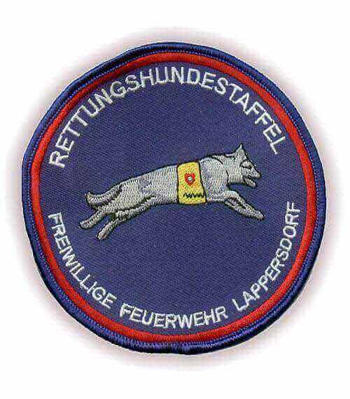 Aufnäher Rettungshundestaffel Freiwillige Feuerwehr Lappersdorf