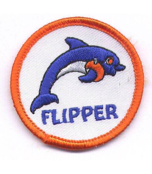 Stoffabzeichen von Tieren Delfin Flipper