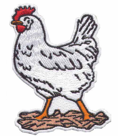 Stoffabzeichen von Tieren Huhn