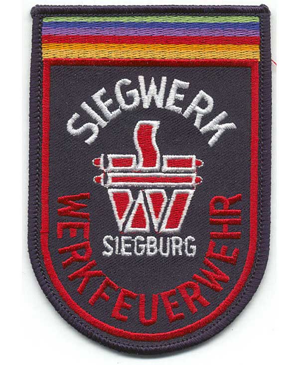 Aufnäher Feuerwehr Werkfeuerwehr Siegwerk, Siegburg