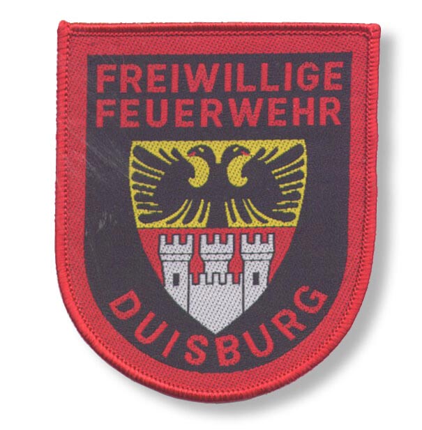 gewebte Aufnäher FFW Duisburg