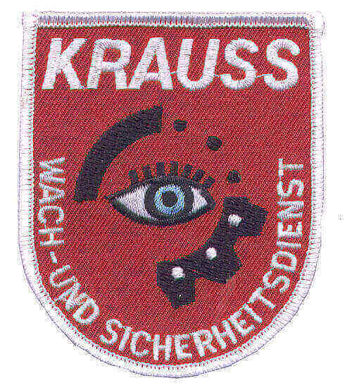 Aufnäher Security/Sicherheitsdienst Krauss Wach- und Sicherheitsdienst