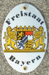 Bayerische Souvenirs Schild Freistaat Bayern