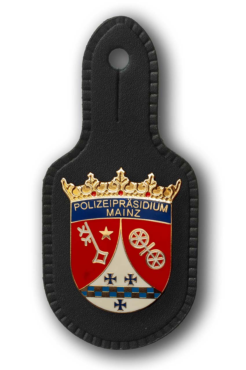 Verbandsabzeichen, Brustanhänger, Lederanhänger Polizeipräsidium Mainz