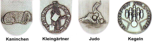 Motive Jubiläum, Judo, Kaninchen, Karneval, Karate, Katzen, Kegeln, Kleintierzucht, Kleingärtner, Kyffhäuser