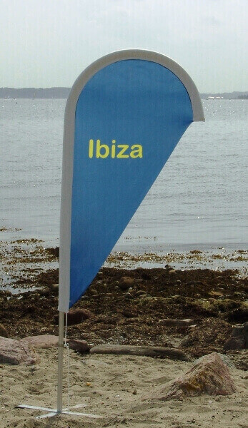 Beachflag Segelform Ibiza
