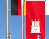 Bundesländerfahnen Hamburg