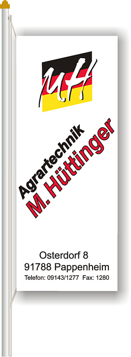 Firmenfahne Agrartechnik M. Hüttinger