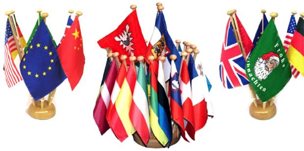 Individuelle Tischflaggen - Tischflaggen-Sammlung