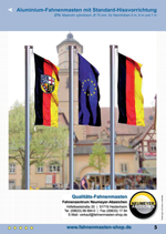 Flaggenmaste mit Standard Hissvorrichtung Serie Z75