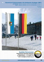 Flaggenmast mit Ausleger Serie ZA75