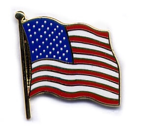 Pin mit amerikanischer Flagge