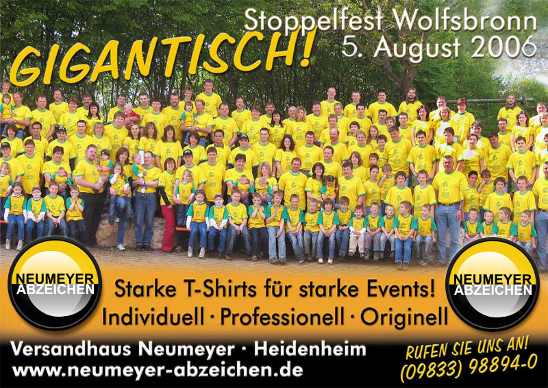 T-shirts vom Stoppelfest Wolfsbronn 2005