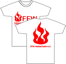 T-Shirt einfarbig - vorne und hinten bedruckt