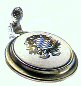 Flachdeckel mit Porzellaneinlage