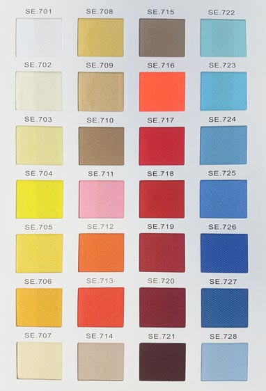 Aufnäher Farbkarte Hintergrundfarben Köperstoff Palette 1