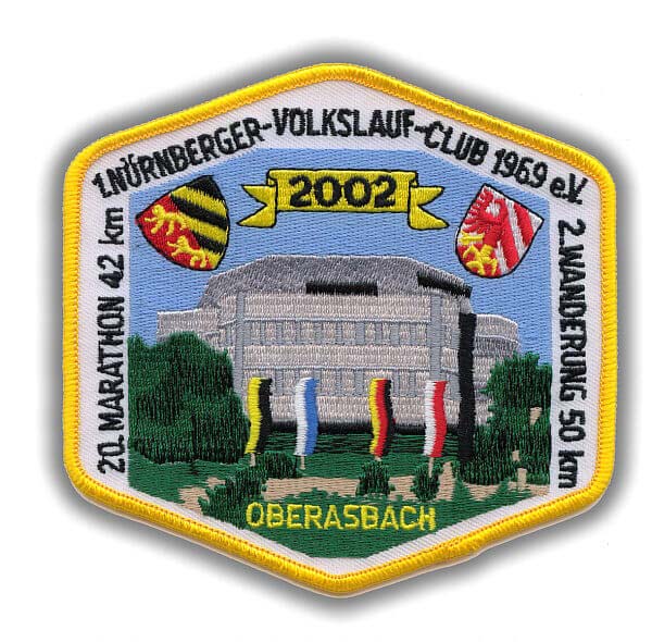 Aufnäher Marathon / Laufen 1. Nürnberger Volkslauf Club Marathon Lauf