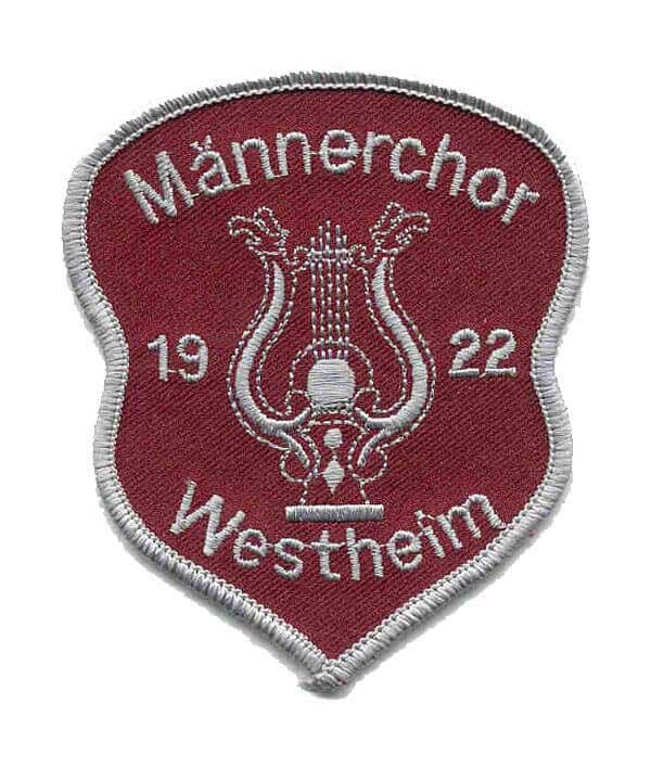 Aufnäher für Gesangsvereine/Musikvereine Männerchor Westheim