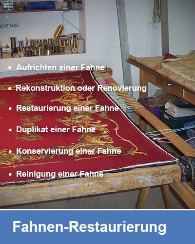 Fahnen / Flaggen / Banner Restaurierung
