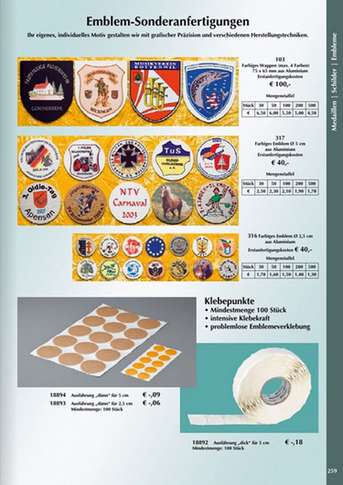 Ehrenpreise Embleme