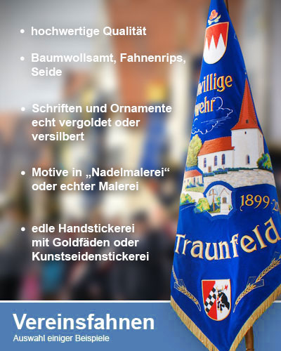 Vereinsfahnen, Werbfahnen, Banner