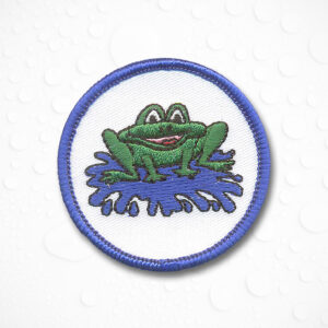 Schwimmabzeichen Frosch, gestickter Aufnäher