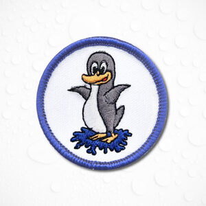 Schwimmabzeichen Pinguin, gestickter Aufnäher