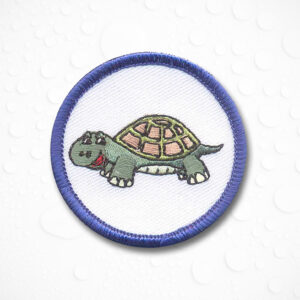 Schwimmabzeichen Schildkröte, gestickter Aufnäher