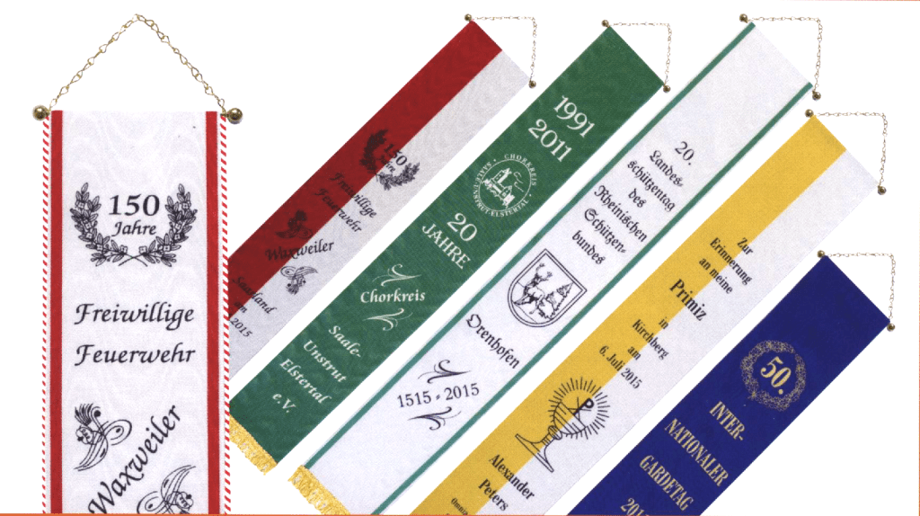 Individuelle Erinnerungsbaender in verschiedenen Farben und Formen