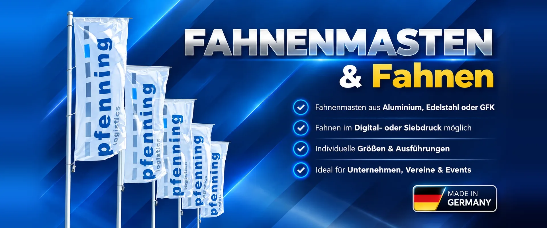 Fahnenmasten und Fahnen