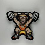 Aufnäher Fussball und Sportvereine Gewichtheben Bodybuilding Affe